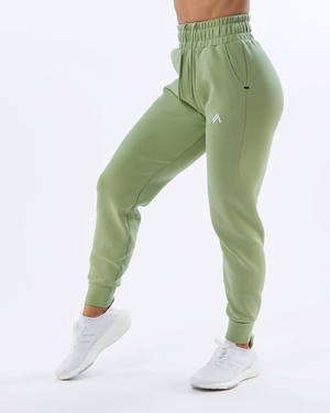 Alphalete Interlock Knit Cuffed Jogger Vert Clair Femme | BCV-64210828