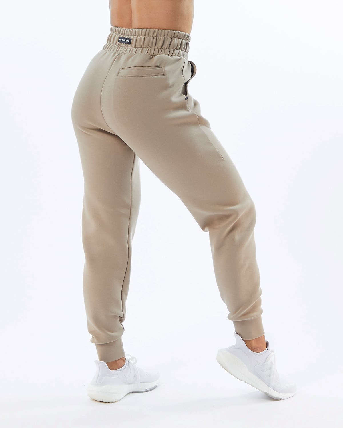 Alphalete Interlock Knit Cuffed Jogger Tan Femme | VED-74544533