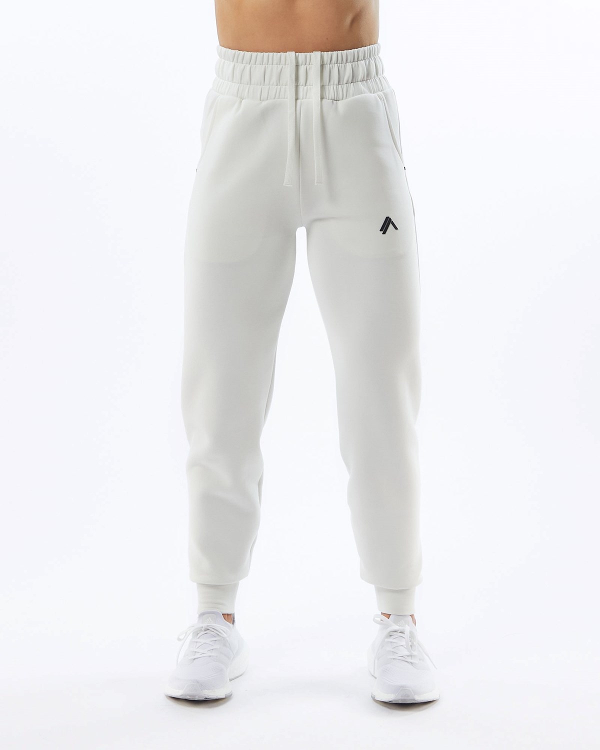 Alphalete Interlock Knit Cuffed Jogger Blanche Femme | QFM-22474706