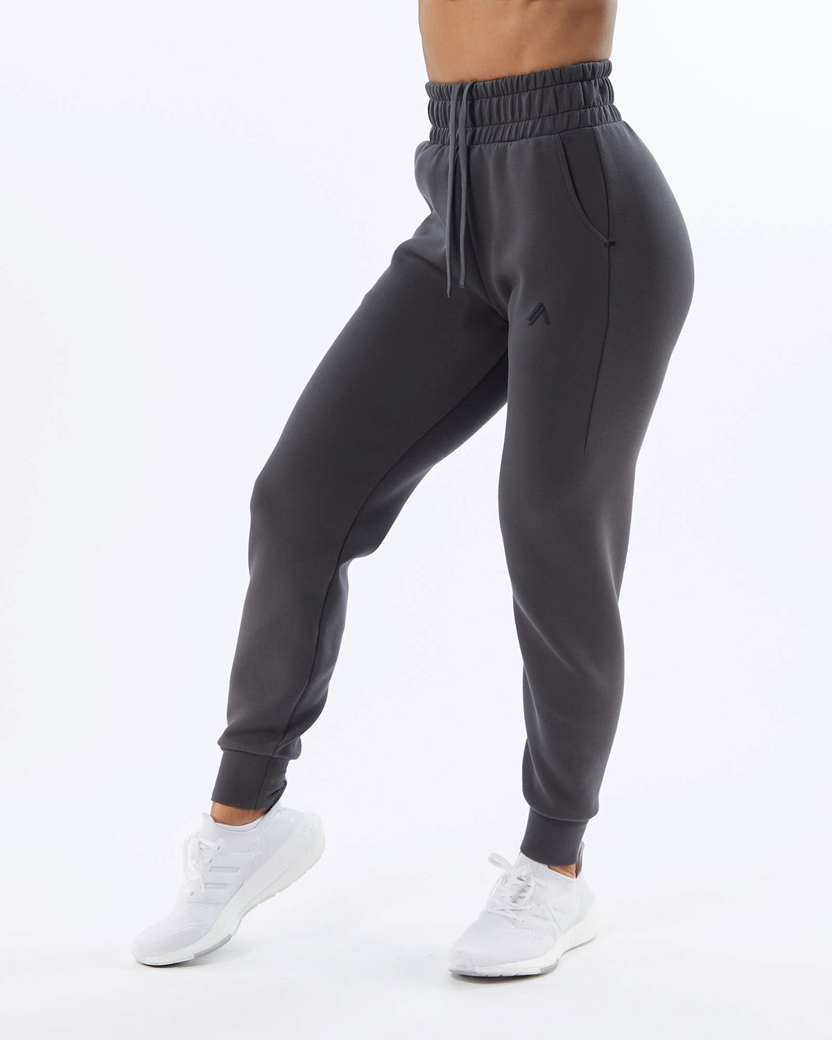 Alphalete Interlock Knit Cuffed Jogger Charcoal Femme | XJZ-75510757