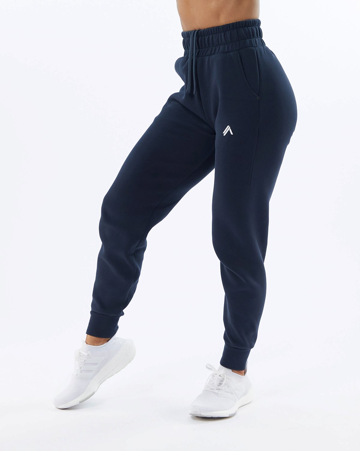 Alphalete Interlock Knit Cuffed Jogger Bleu Marine Femme | VTQ-48709838