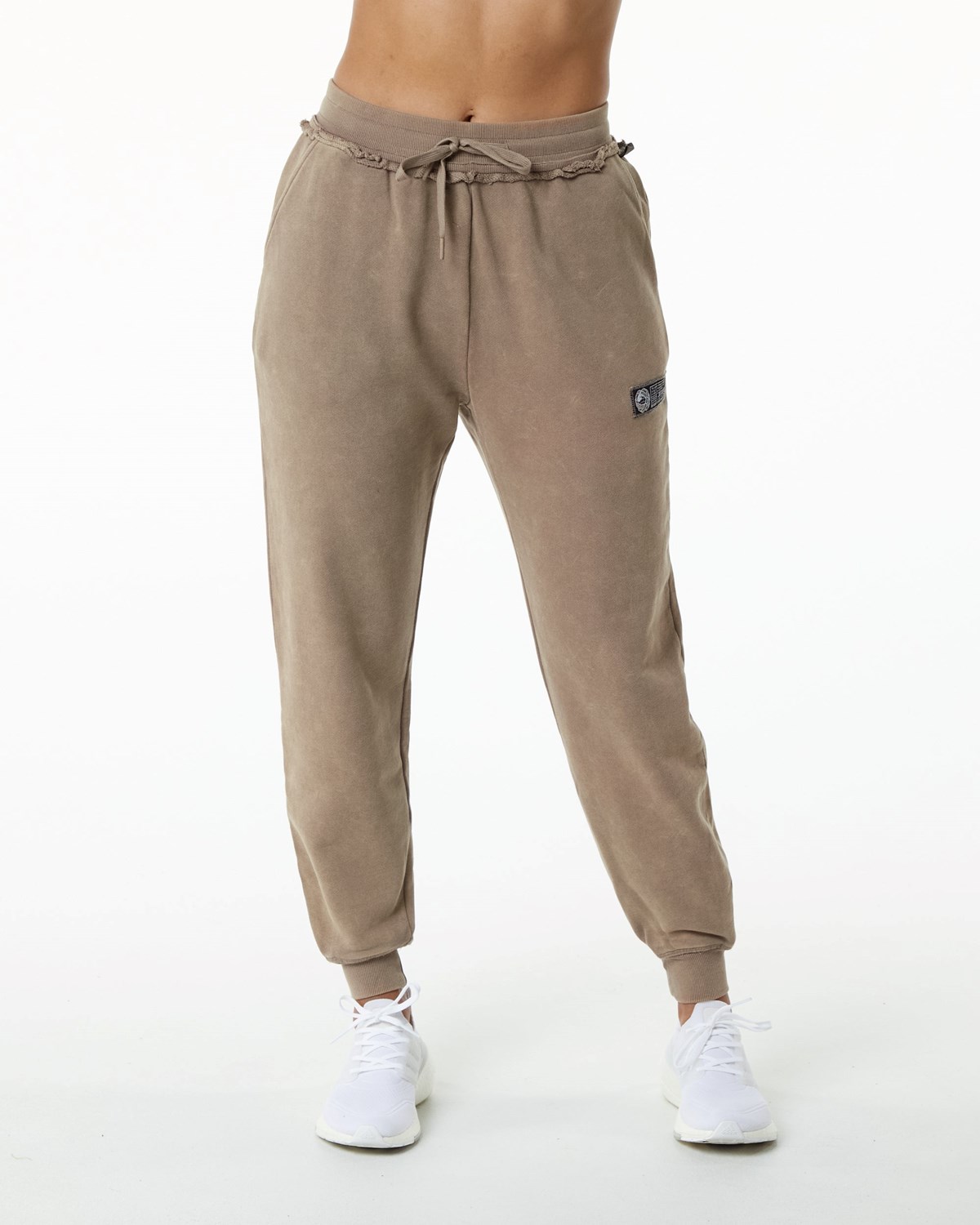 Alphalete Heavyweight Washed Terry Jogger Smokey Quartz Femme | MVU-18178661