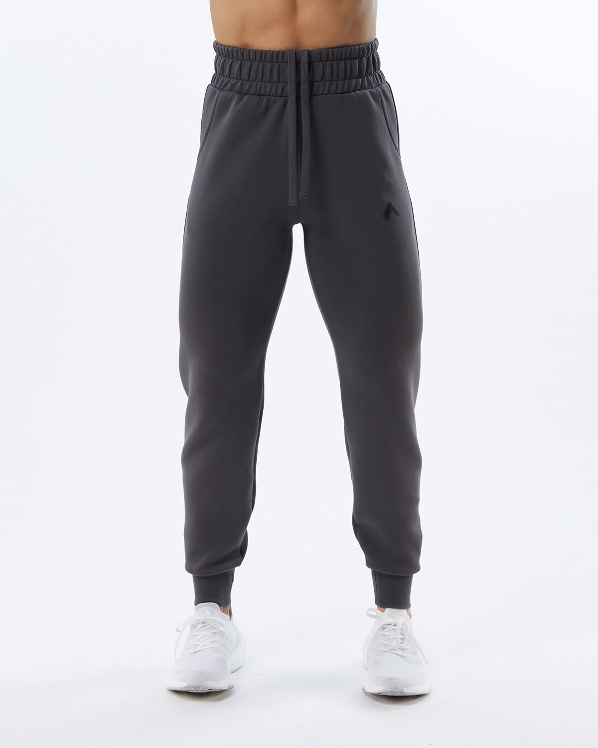 Alphalete Interlock Knit Cuffed Jogger Charcoal Femme | XJZ-75510757