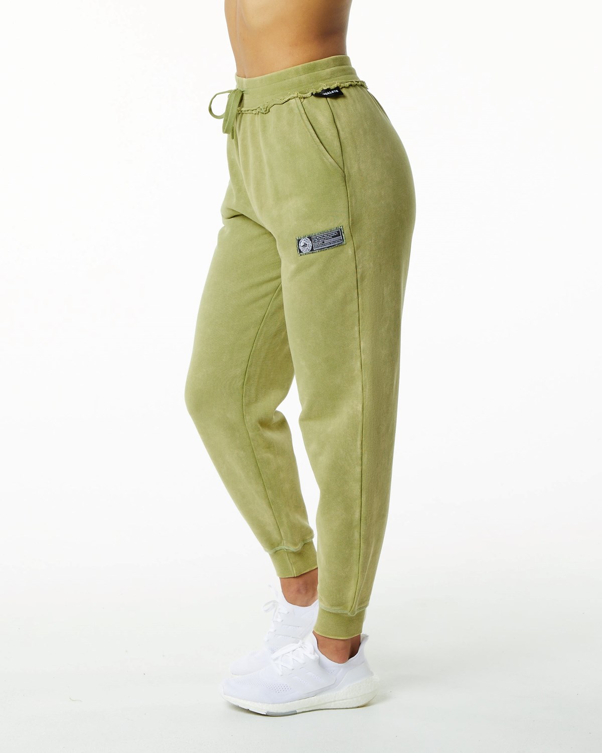 Alphalete Heavyweight Washed Terry Jogger Vert Femme | ICW-02435412