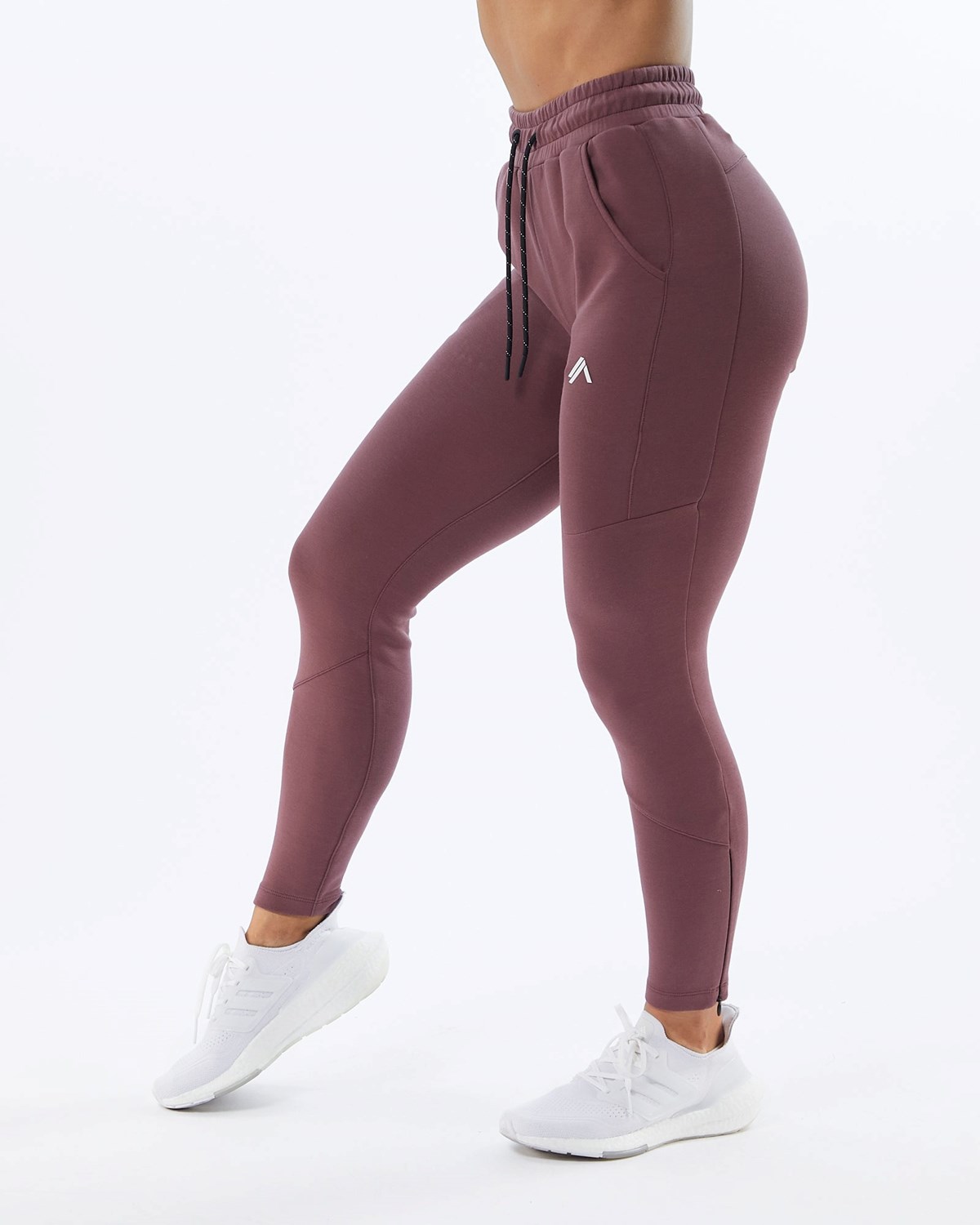 Alphalete Interlock Knit Zip Jogger Mauve Femme | ZBO-81692134