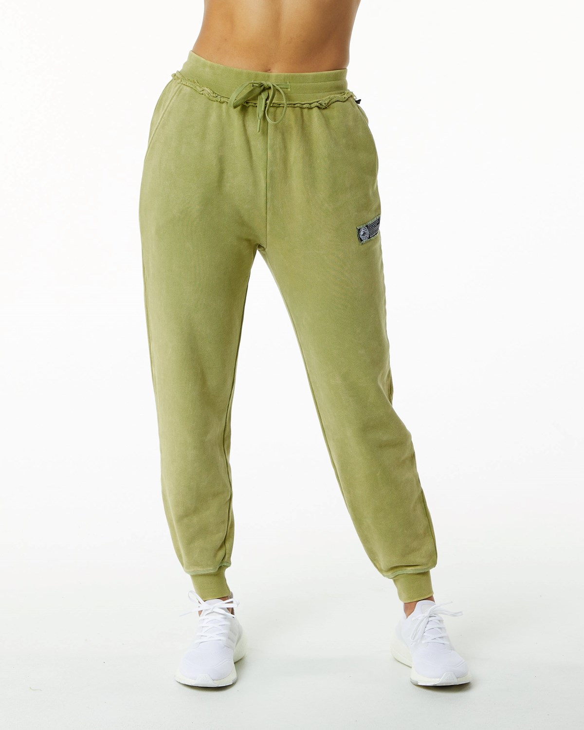 Alphalete Heavyweight Washed Terry Jogger Vert Femme | ICW-02435412