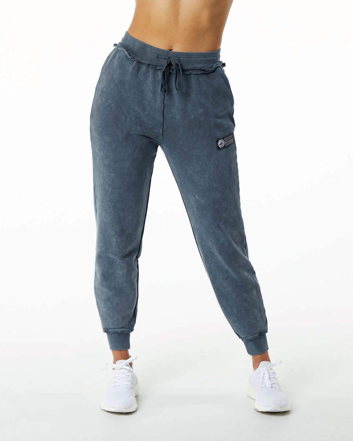 Alphalete Heavyweight Washed Terry Jogger Bleu Femme | NMR-69635334