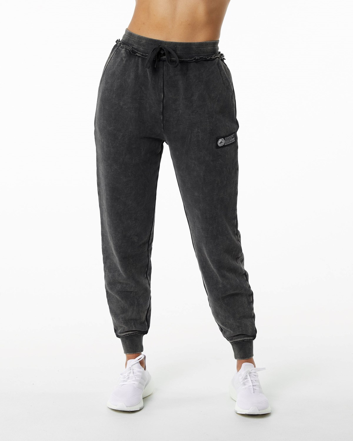 Alphalete Heavyweight Washed Terry Jogger Onyx Femme | RCU-56821656