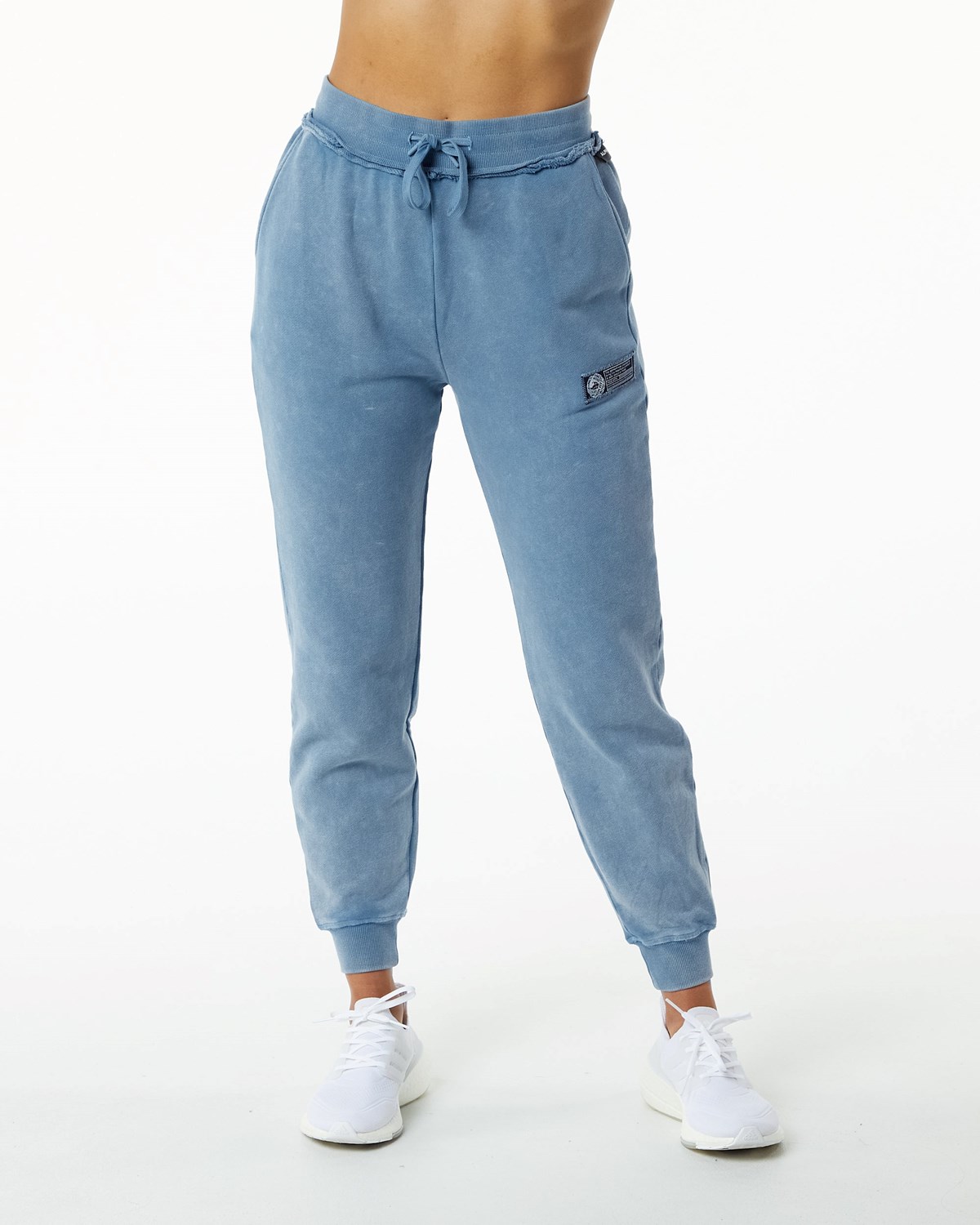 Alphalete Heavyweight Washed Terry Jogger Bleu Femme | QXG-38163535