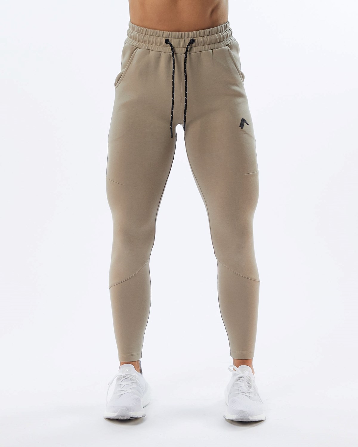 Alphalete Interlock Knit Zip Jogger Tan Femme | SIL-58133871