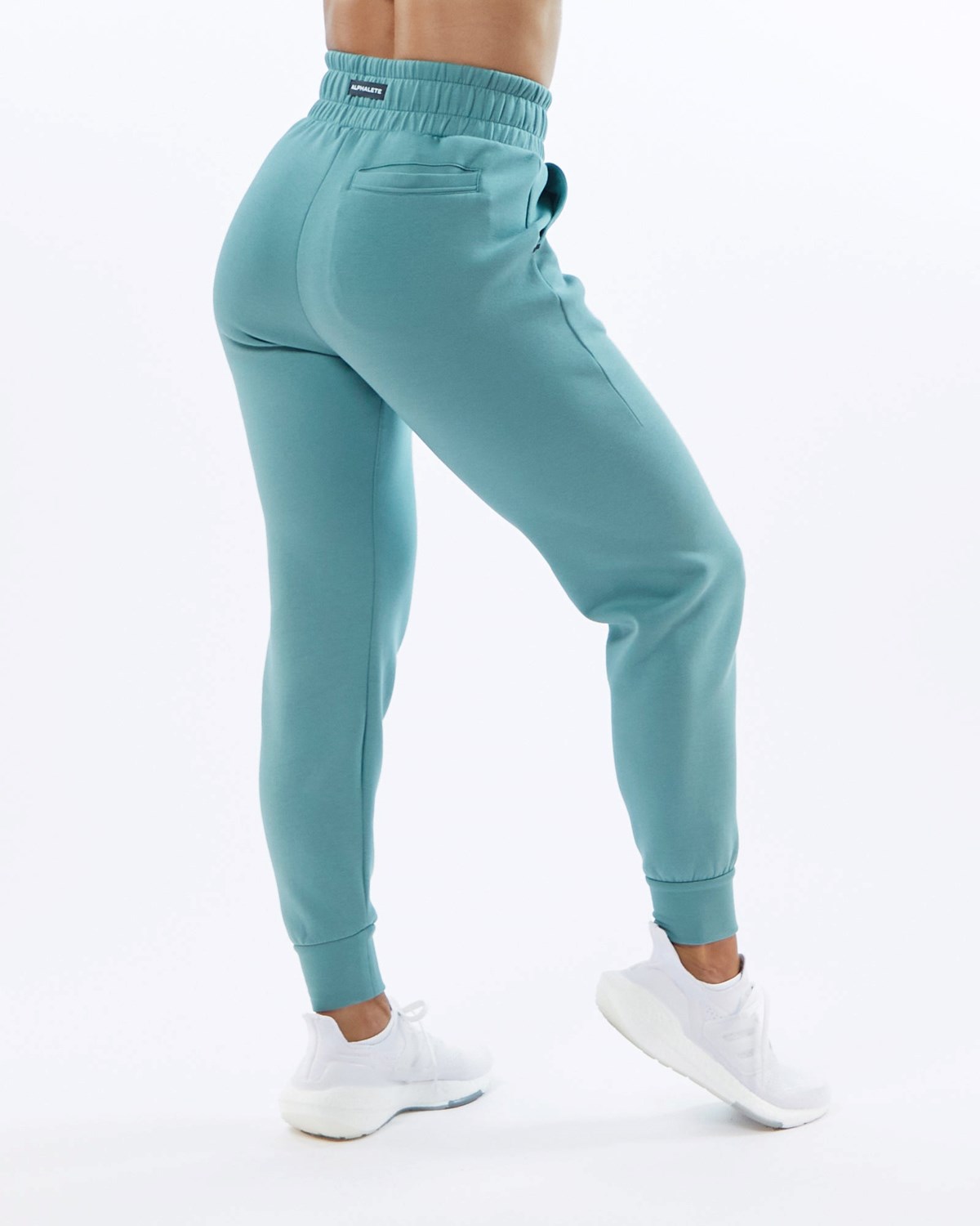 Alphalete Interlock Knit Cuffed Jogger Teal Femme | DNT-06483039