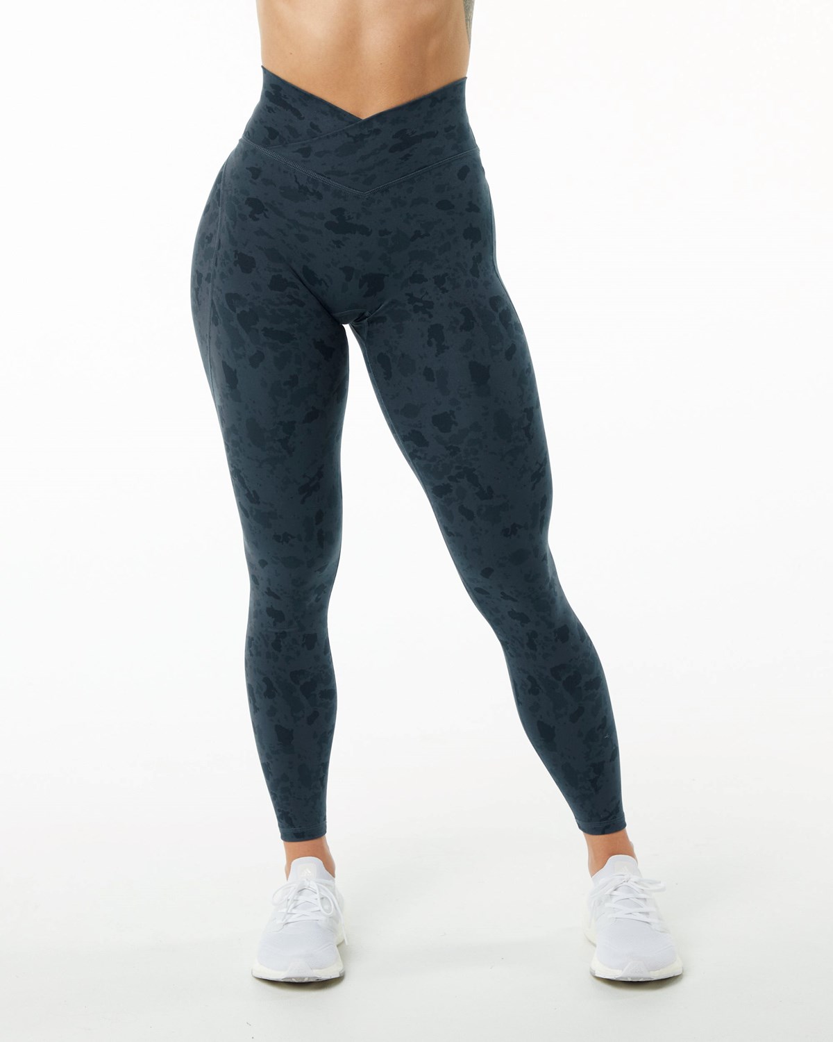 Alphalete Single Brushed Cross-Wrapped Legging Bleu Femme | SCU-08365726