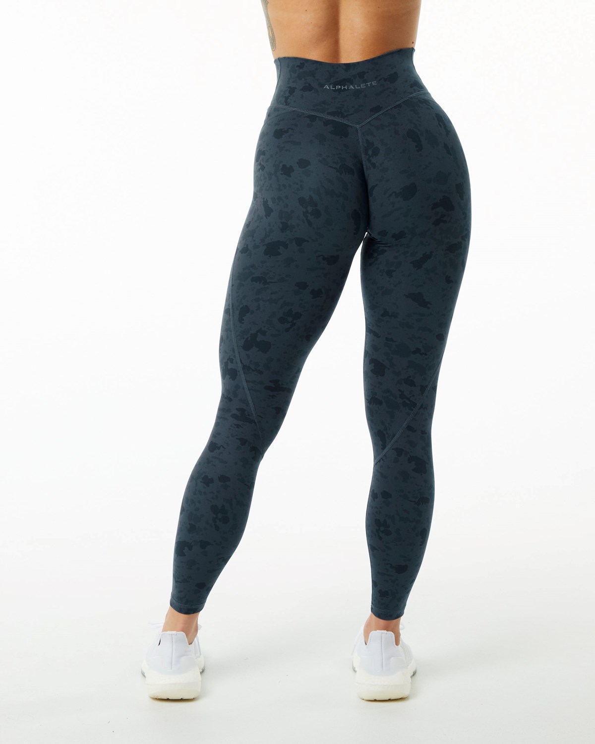 Alphalete Single Brushed Cross-Wrapped Legging Bleu Femme | SCU-08365726