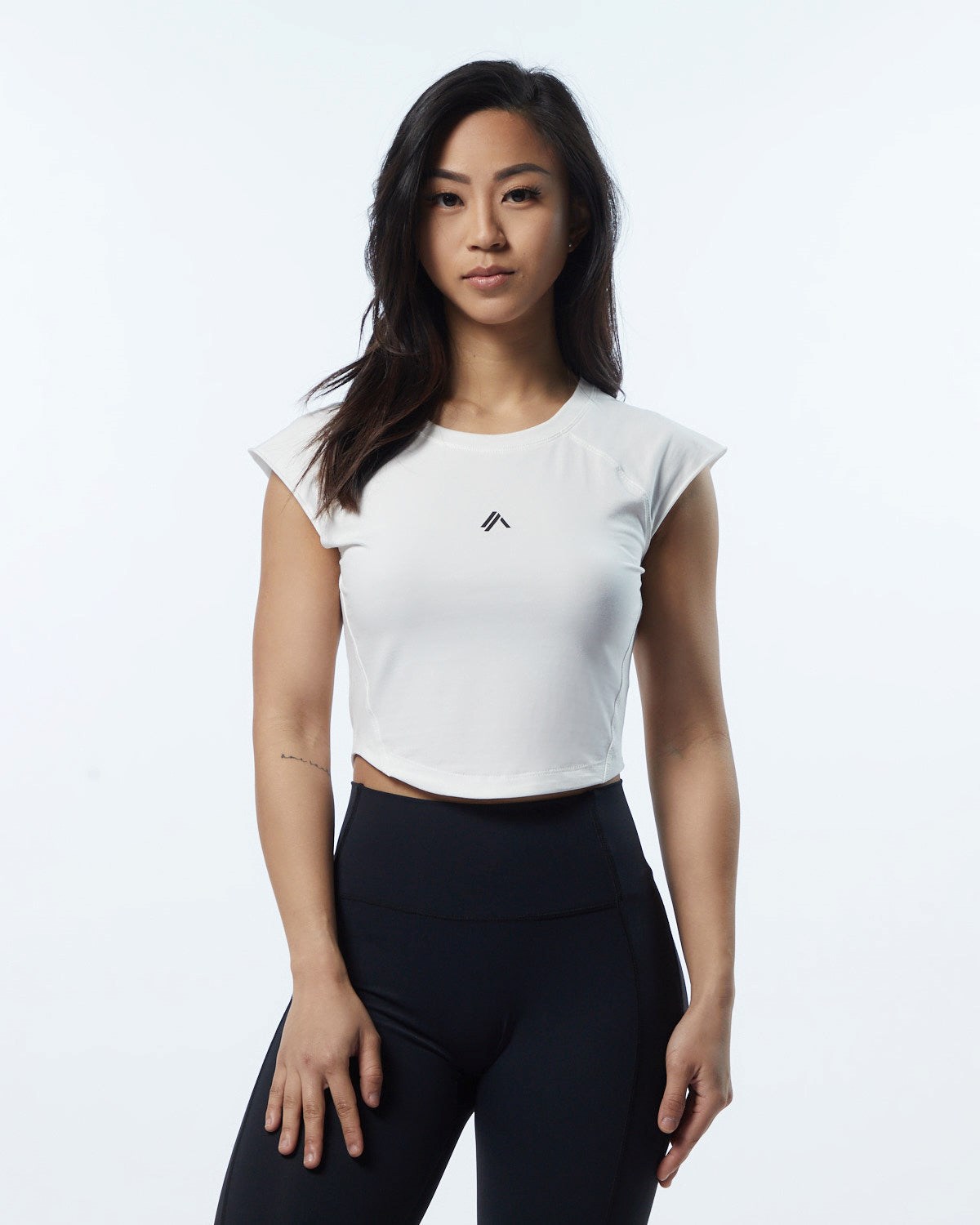 Alphalete High Performance Corta Sleeve Crop Tee Resin Femme | VDL-05920090