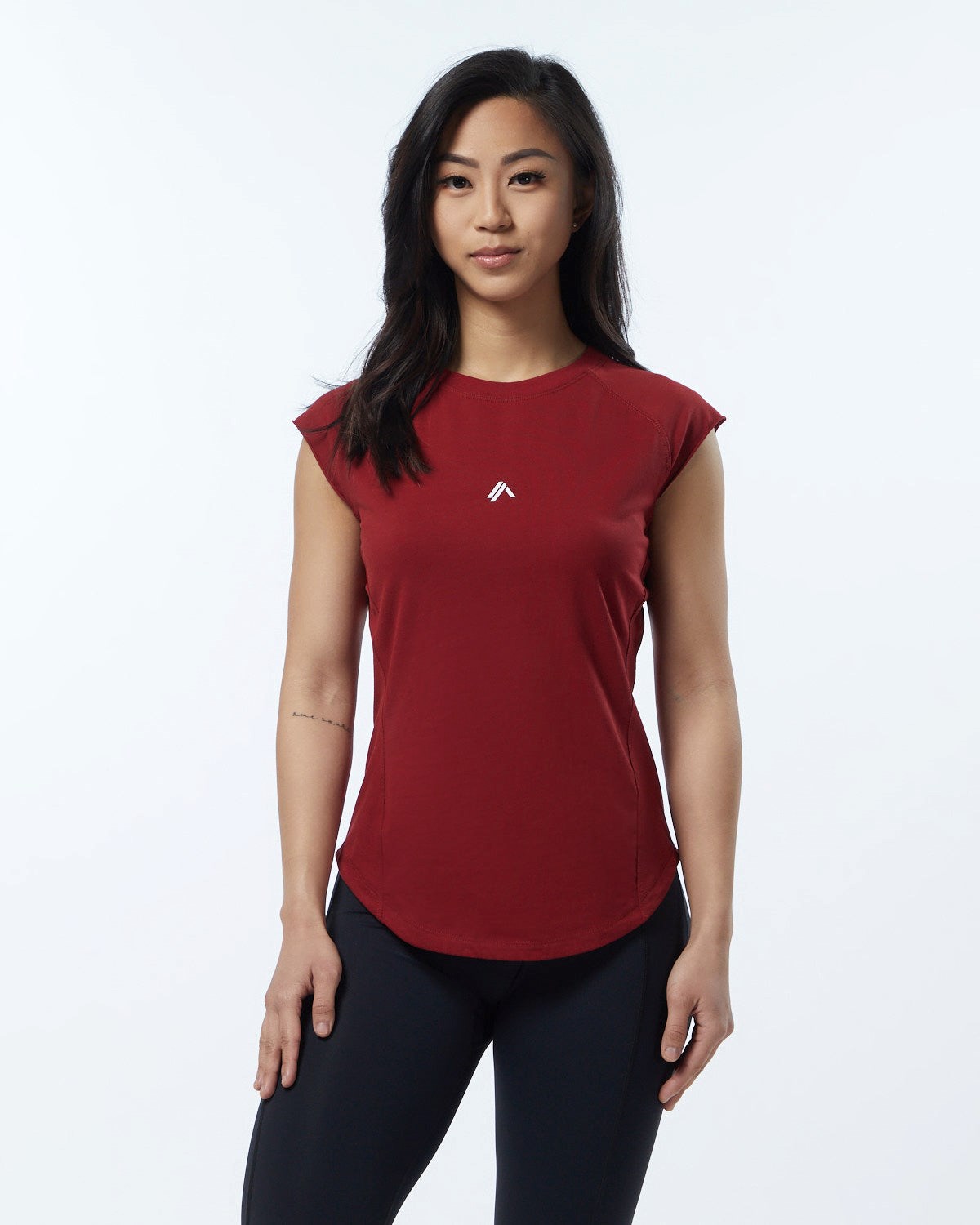 Alphalete High Performance Corta Sleeve Tee Rouge Femme | WWE-93622388