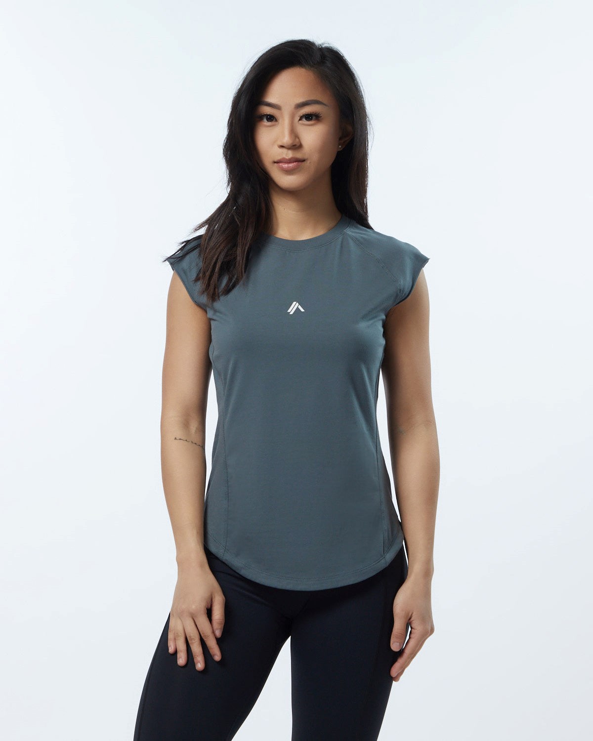 Alphalete High Performance Corta Sleeve Tee Grise Femme | NIU-15174499