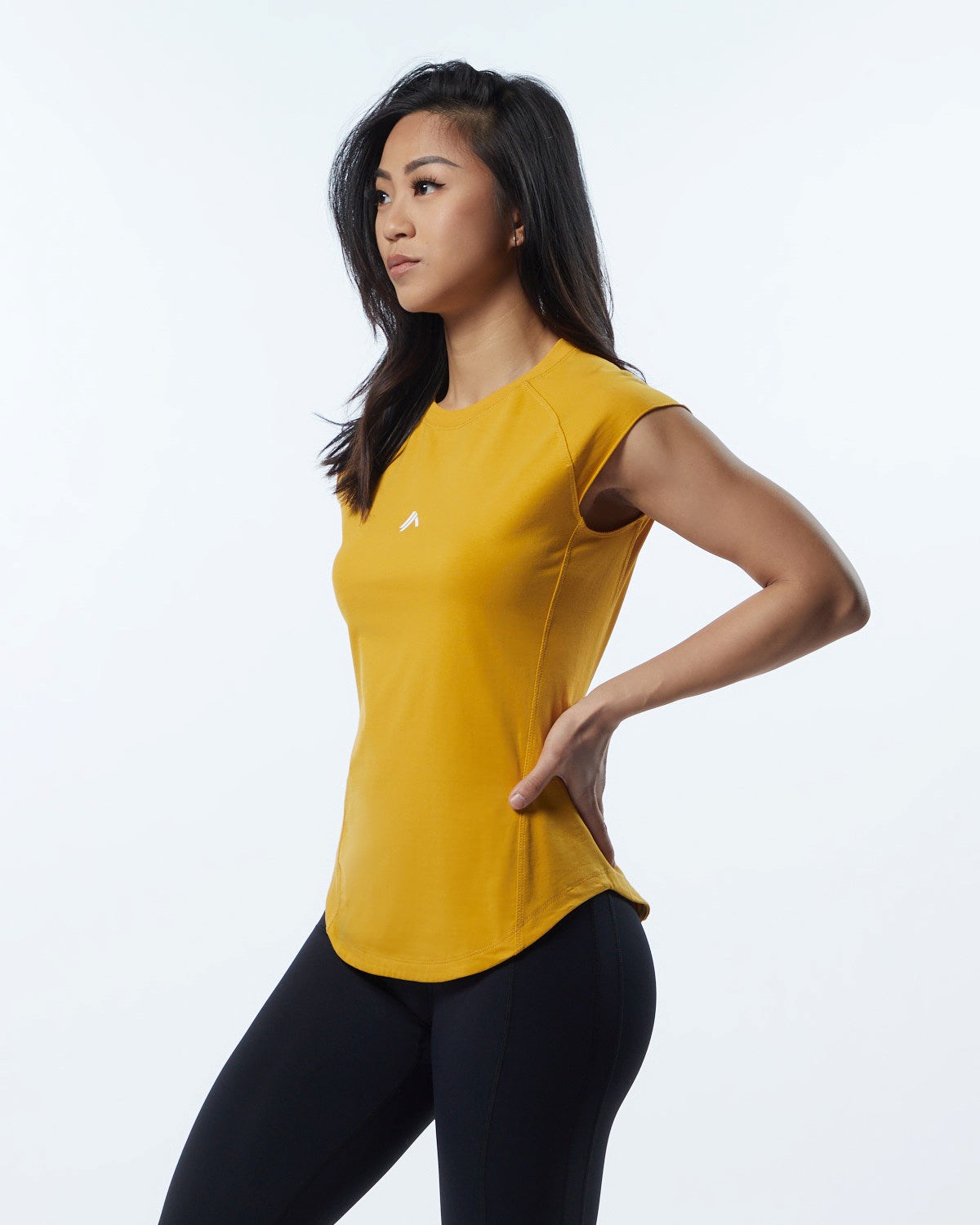 Alphalete High Performance Corta Sleeve Tee Jaune Femme | DUQ-77338527