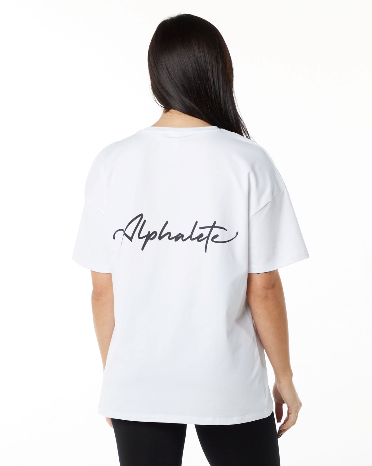 Alphalete Performance Corta Sleeve Blanche Femme | FYN-98137856