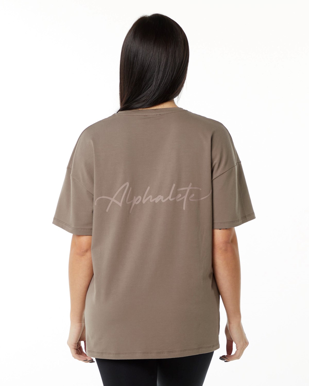 Alphalete Performance Corta Sleeve Mocha Femme | QHJ-96203209