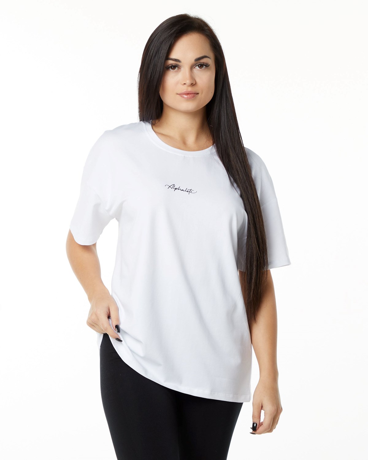 Alphalete Performance Corta Sleeve Blanche Femme | FYN-98137856