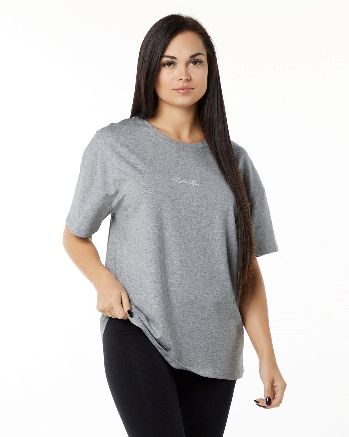 Alphalete Performance Corta Sleeve Grise Femme | CTQ-07462096