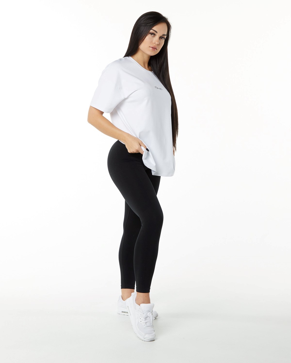 Alphalete Performance Corta Sleeve Blanche Femme | FYN-98137856