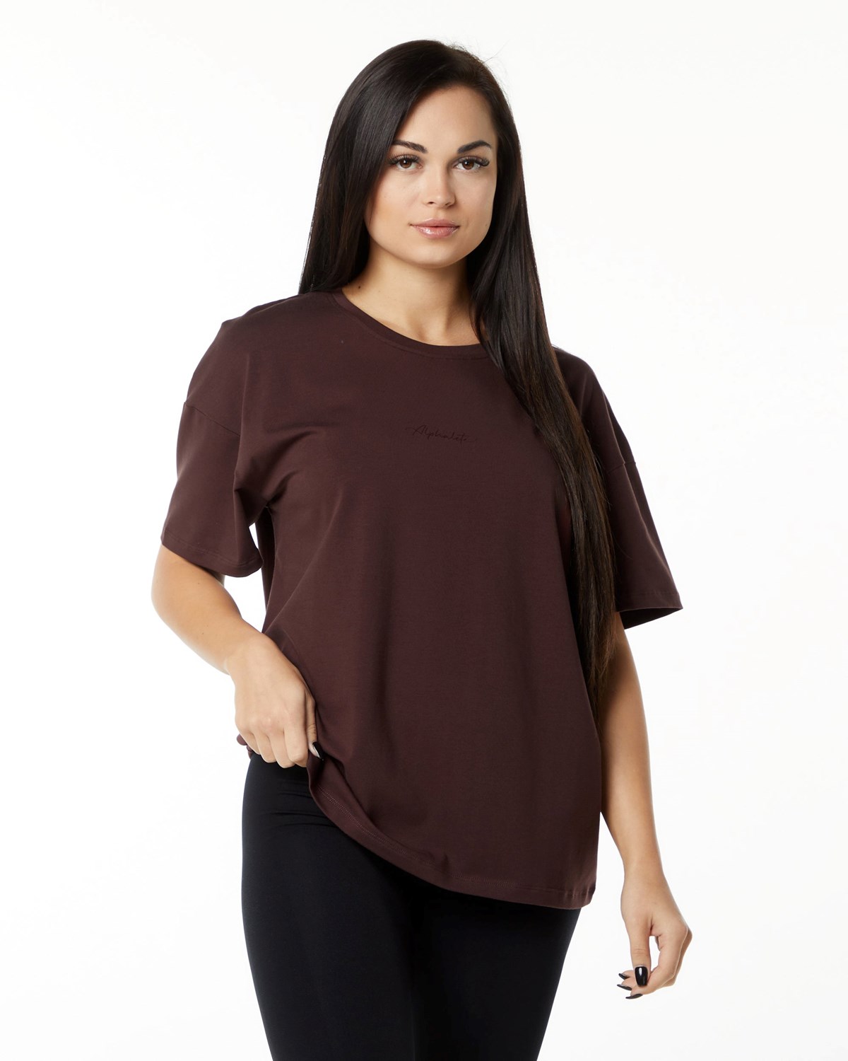 Alphalete Performance Corta Sleeve Bordeaux Femme | ALB-42110726