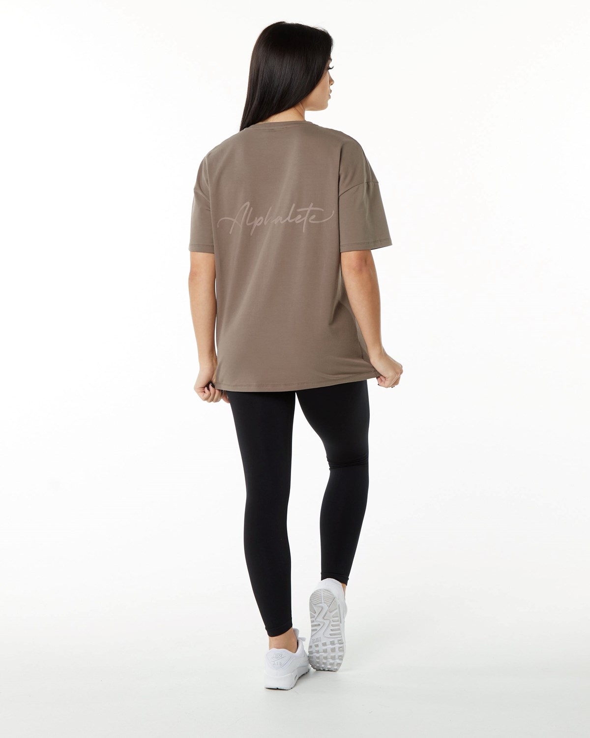 Alphalete Performance Corta Sleeve Mocha Femme | QHJ-96203209