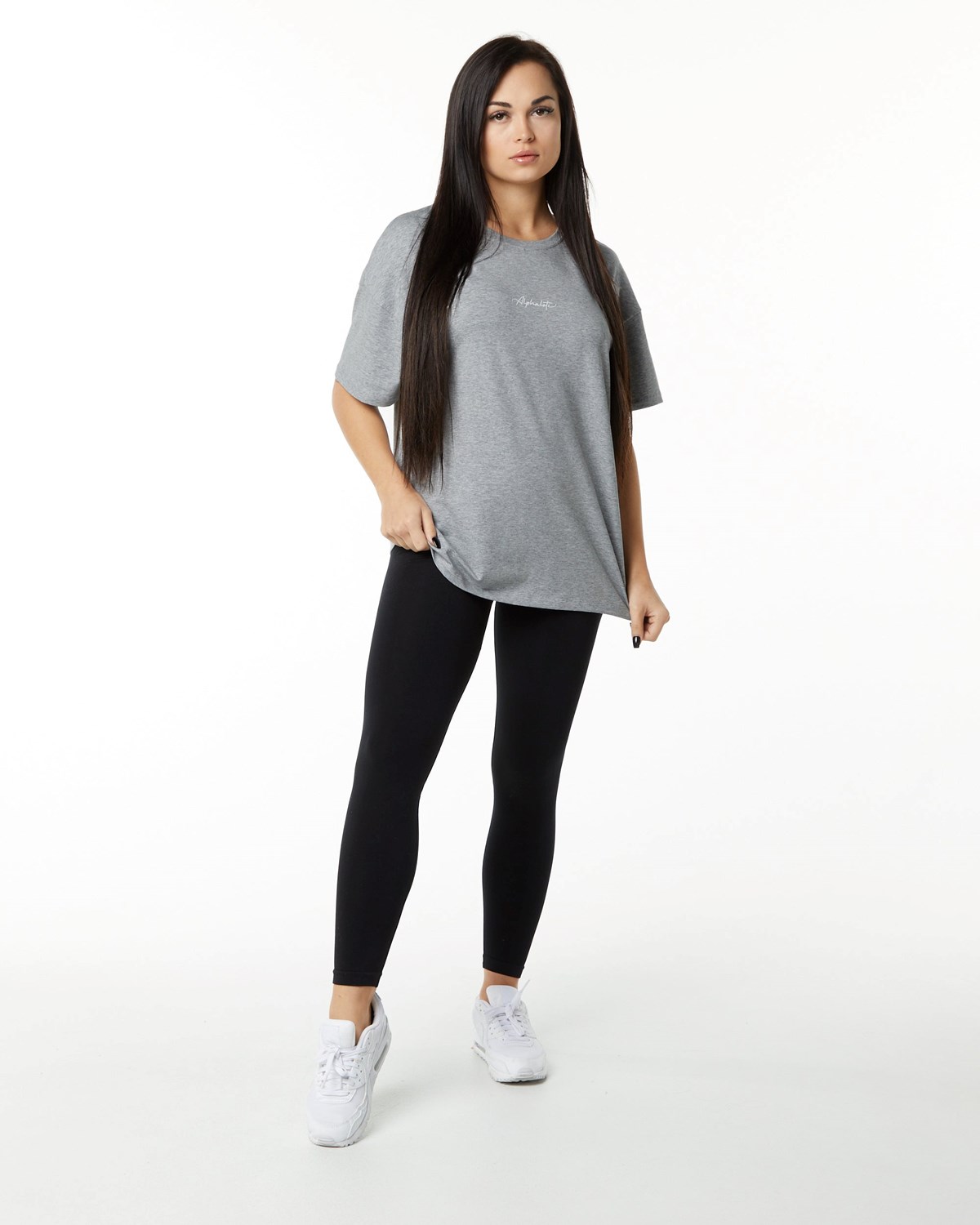 Alphalete Performance Corta Sleeve Grise Femme | CTQ-07462096