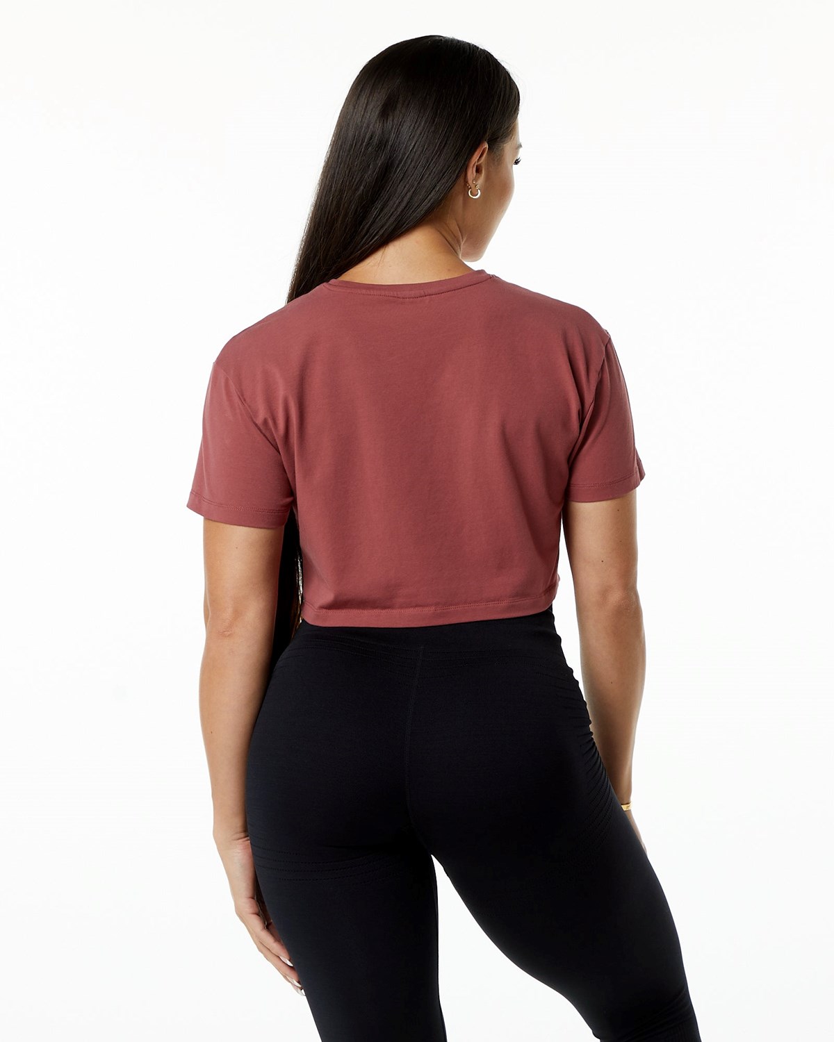 Alphalete Fitted Performance Corta Sleeve Crop Gingerbread Femme | RKU-24561825