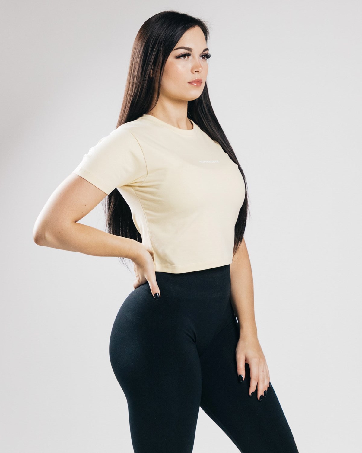 Alphalete Fitted Performance Crop Sea Salt Femme | PLN-88353983