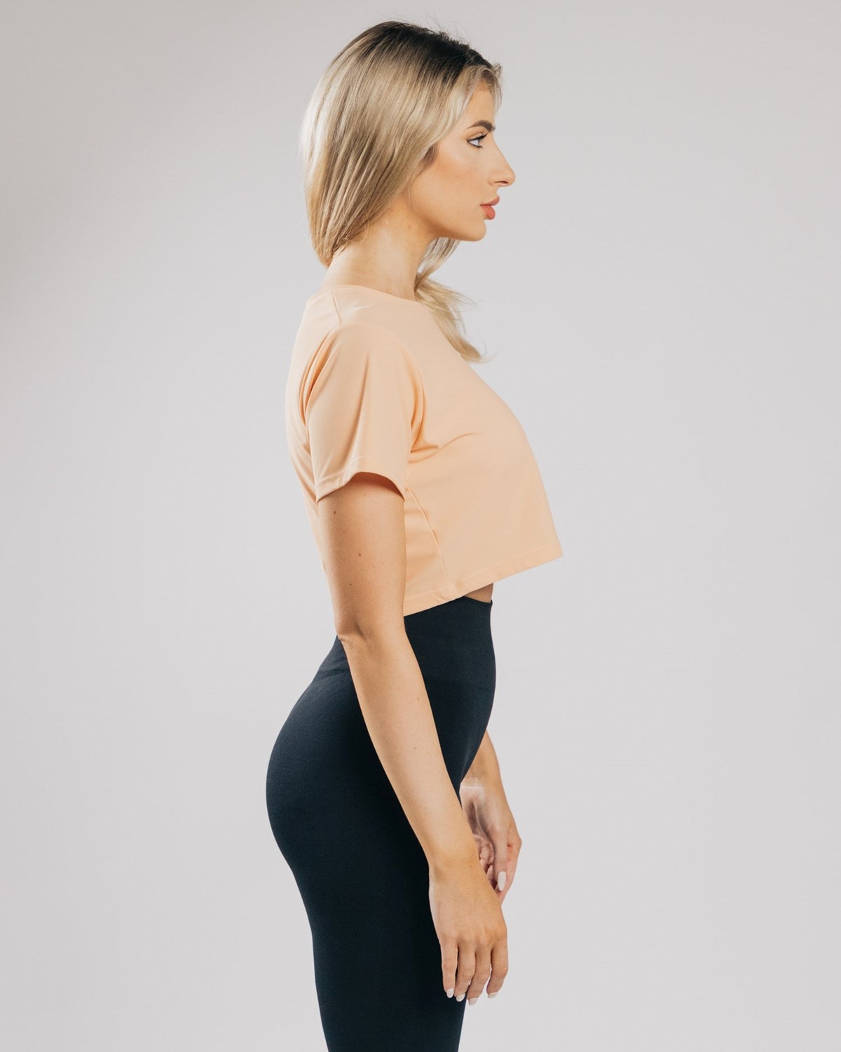 Alphalete Cropped Legere Corta Sleeve Orange Femme | ENT-69394756