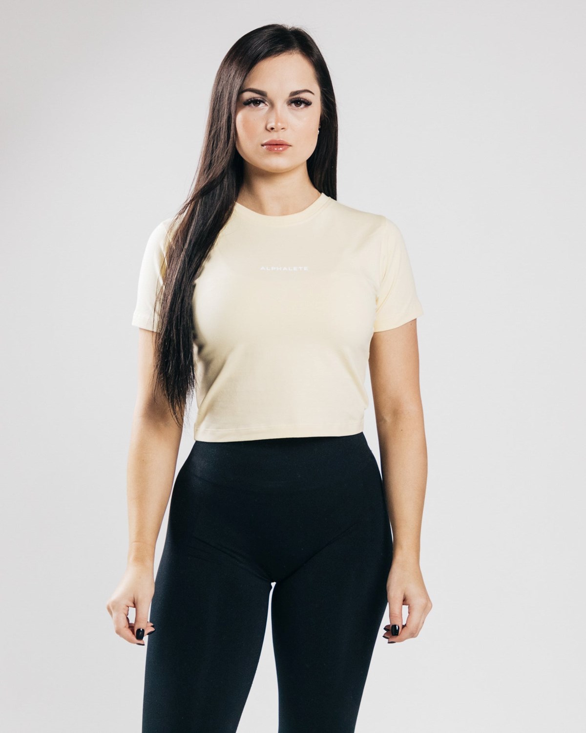 Alphalete Fitted Performance Crop Sea Salt Femme | PLN-88353983