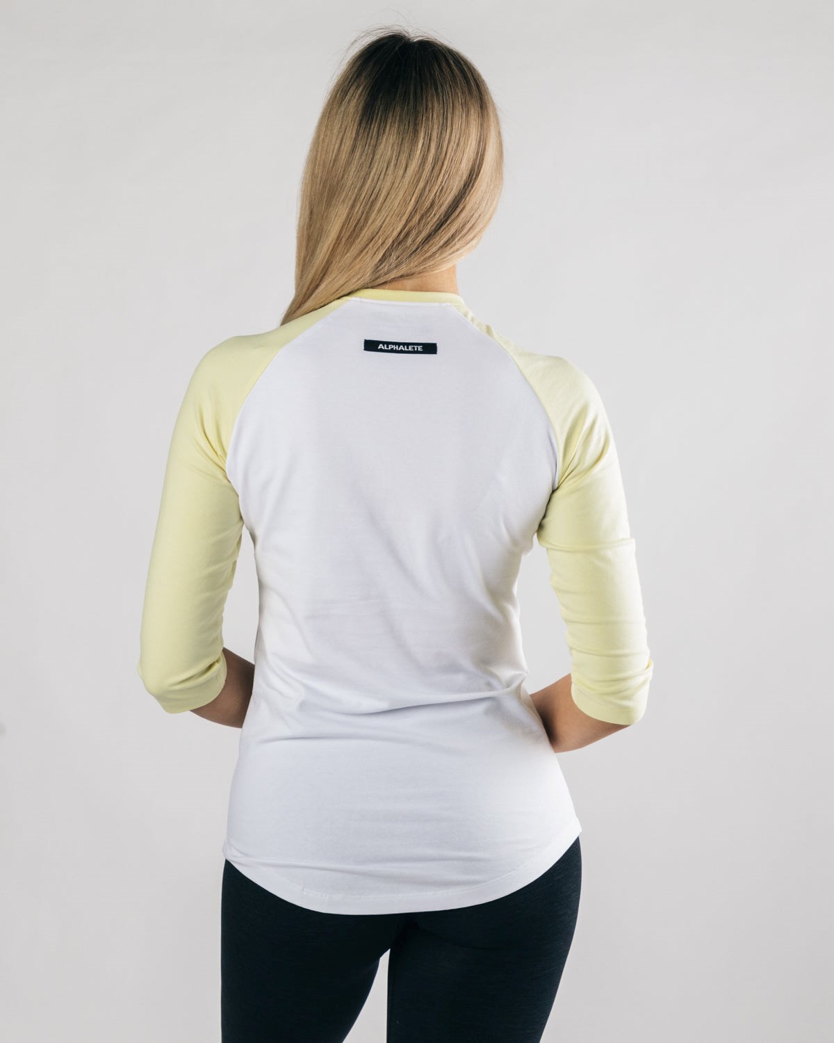 Alphalete Fitted Performance 3/4 Sleeve Blanche Femme | AQG-66743968