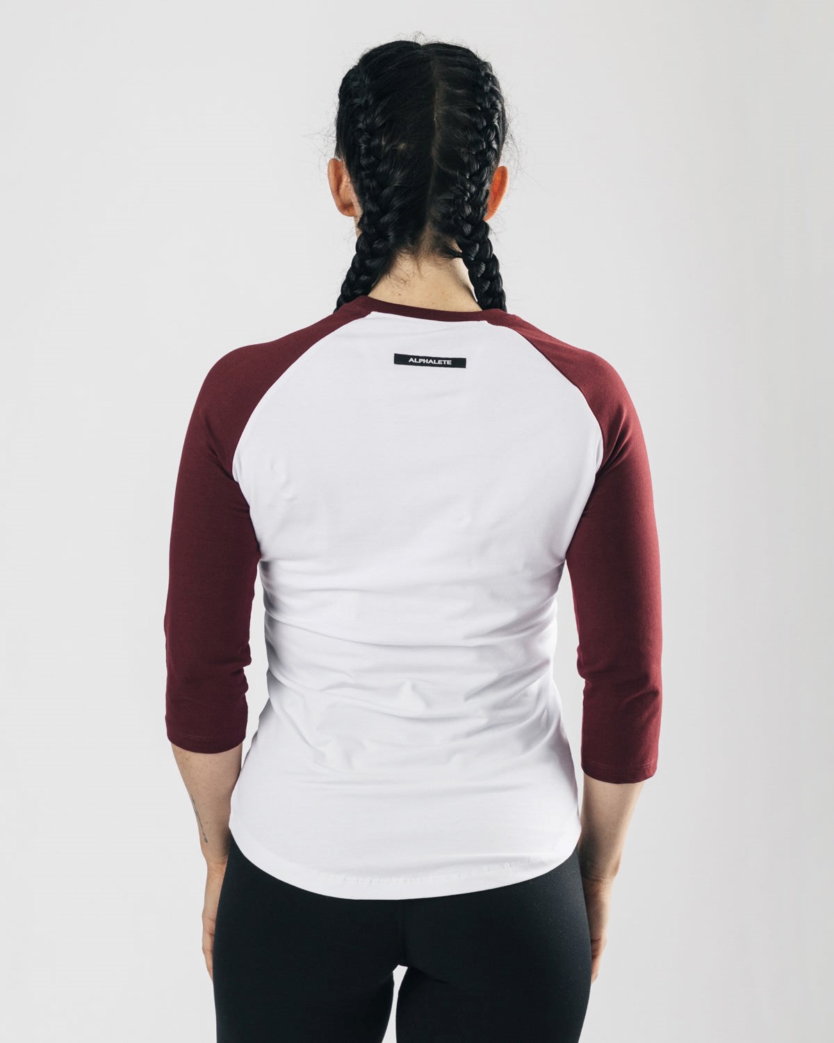 Alphalete Fitted Performance 3/4 Sleeve Blanche Bordeaux Femme | SZX-81879722