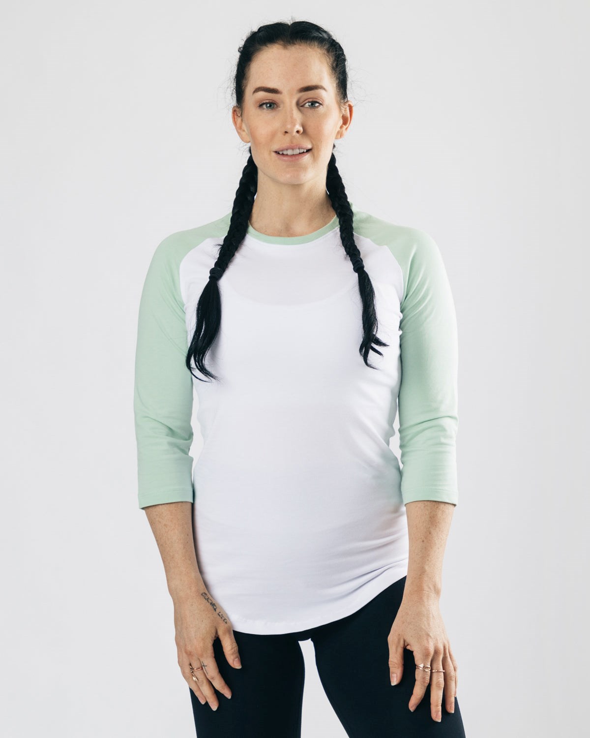 Alphalete Fitted Performance 3/4 Sleeve Blanche Femme | JLU-56033796