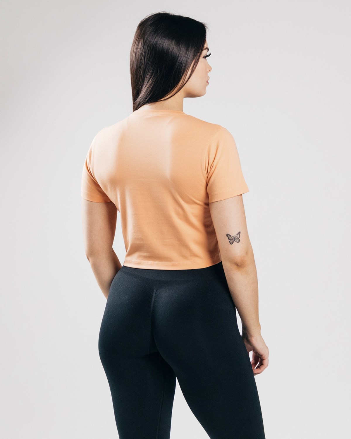 Alphalete Fitted Performance Crop Orange Femme | XDV-91224939