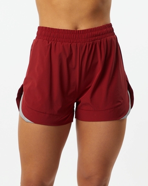 Alphalete Doublée Woven 4-Way Stretch Corta Rouge Femme | LQL-92864803