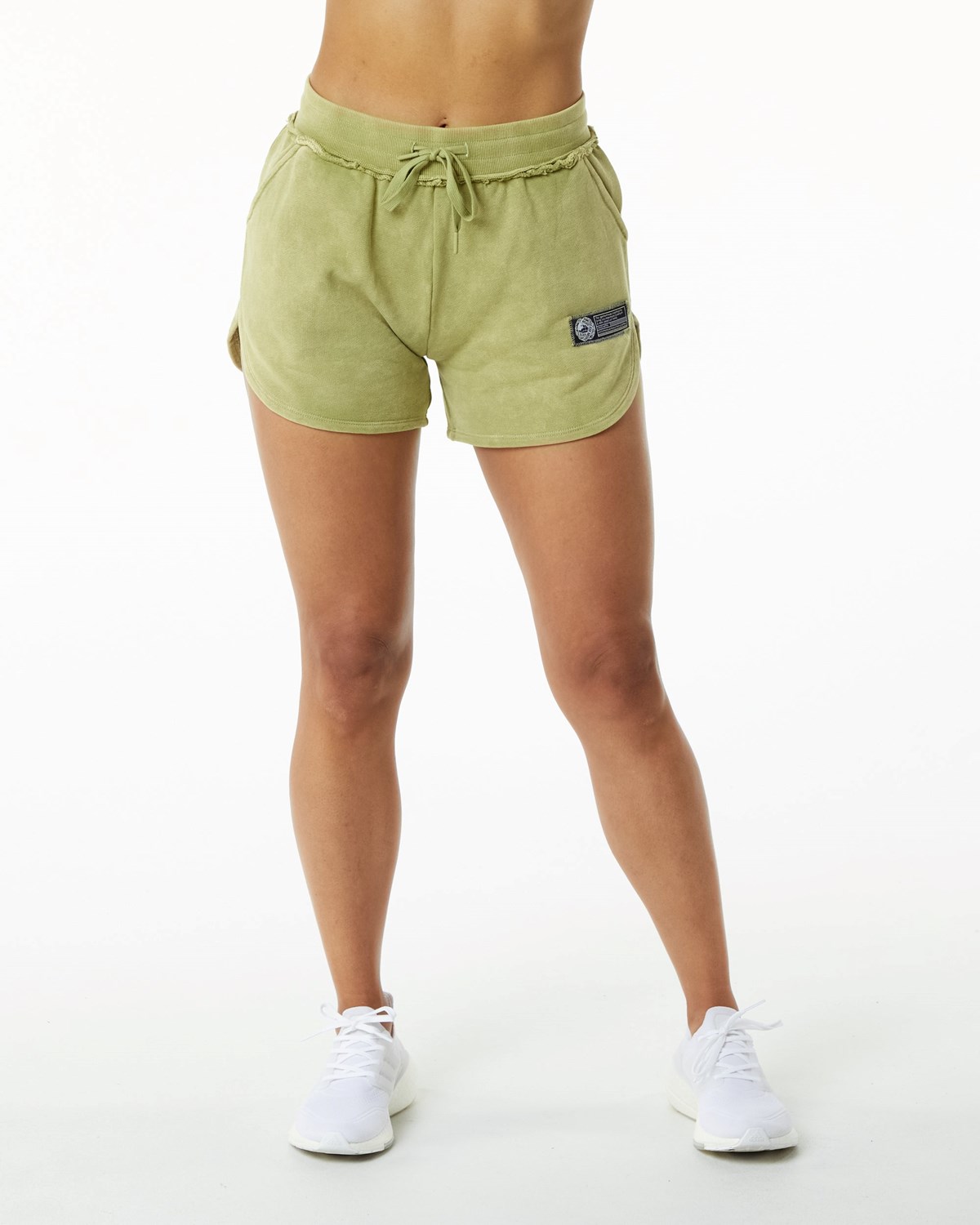 Alphalete Heavyweight Washed Terry Corta Vert Femme | FTX-14078880