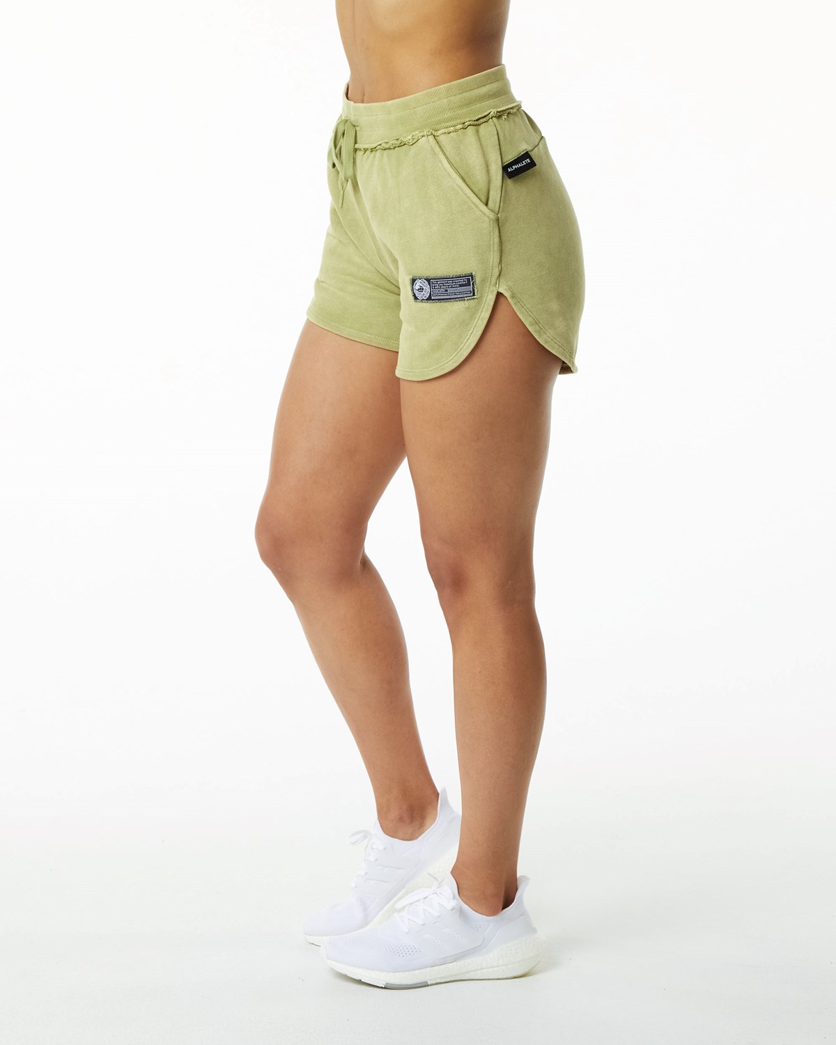 Alphalete Heavyweight Washed Terry Corta Vert Femme | FTX-14078880