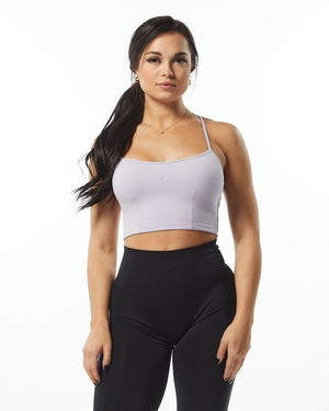 Alphalete Camisole Y-Back Crop Tank Lilac Femme | KVN-40174436