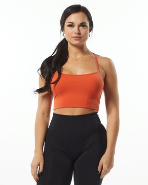 Alphalete Camisole Y-Back Crop Tank Orange Femme | YUY-38462297