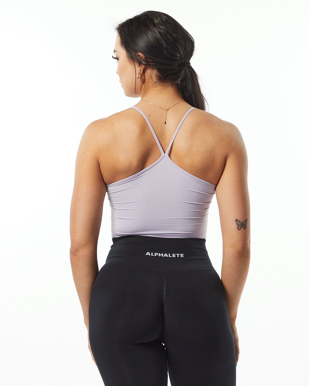 Alphalete Camisole Y-Back Crop Tank Lilac Femme | KVN-40174436