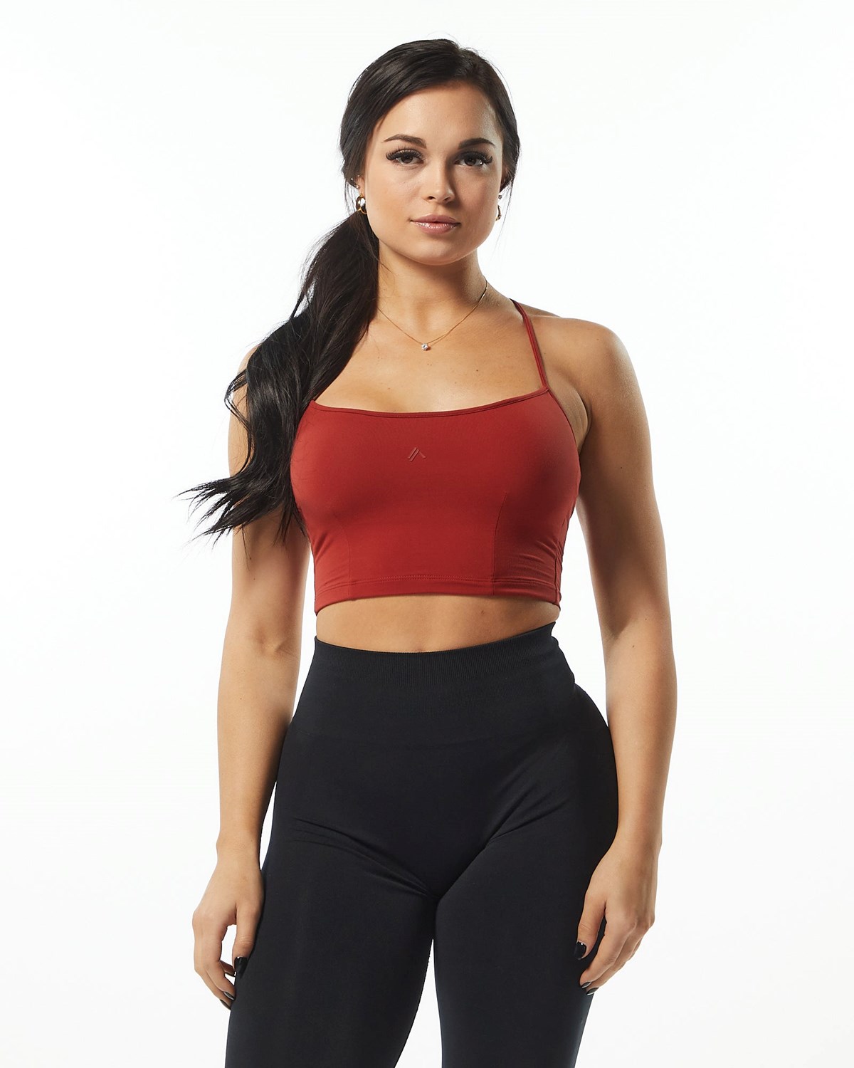 Alphalete Camisole Y-Back Crop Tank Cherry Femme | KEO-79485832