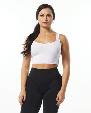 Alphalete Fitted Square Neck Tank Blanche Femme | LNQ-96485157