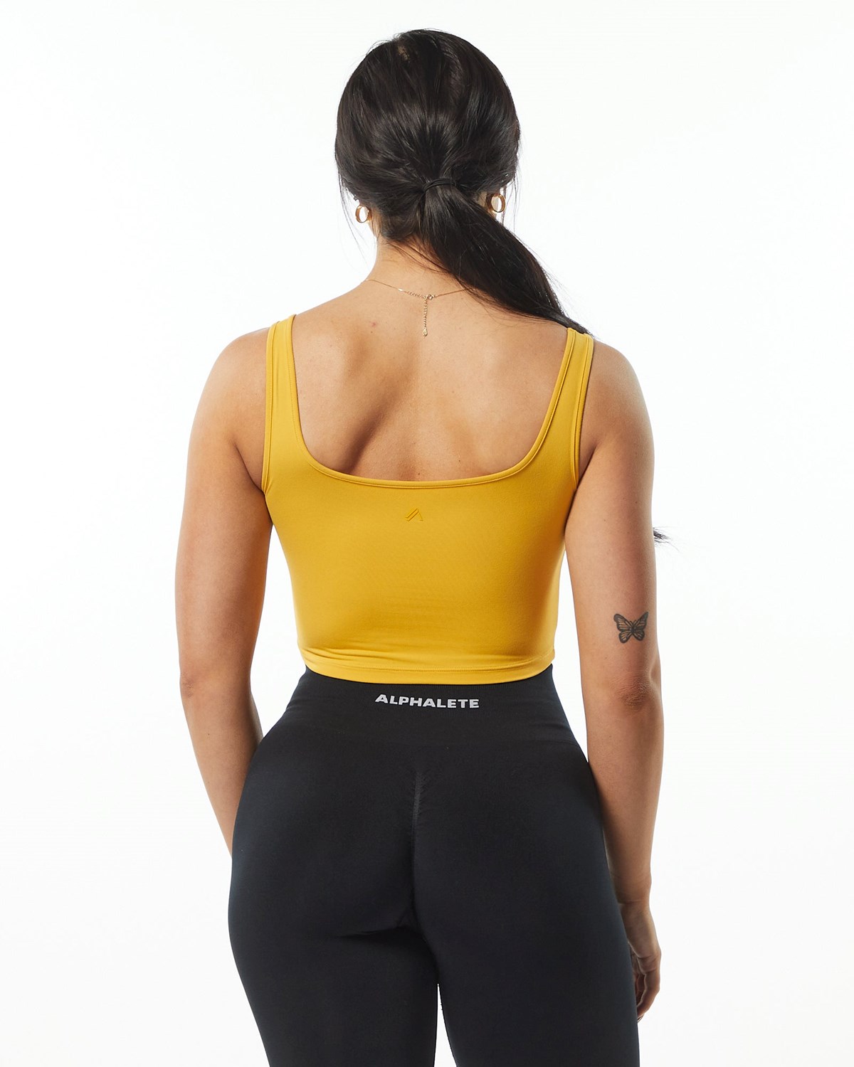 Alphalete Fitted Square Neck Tank Sunflower Femme | RDW-20803598