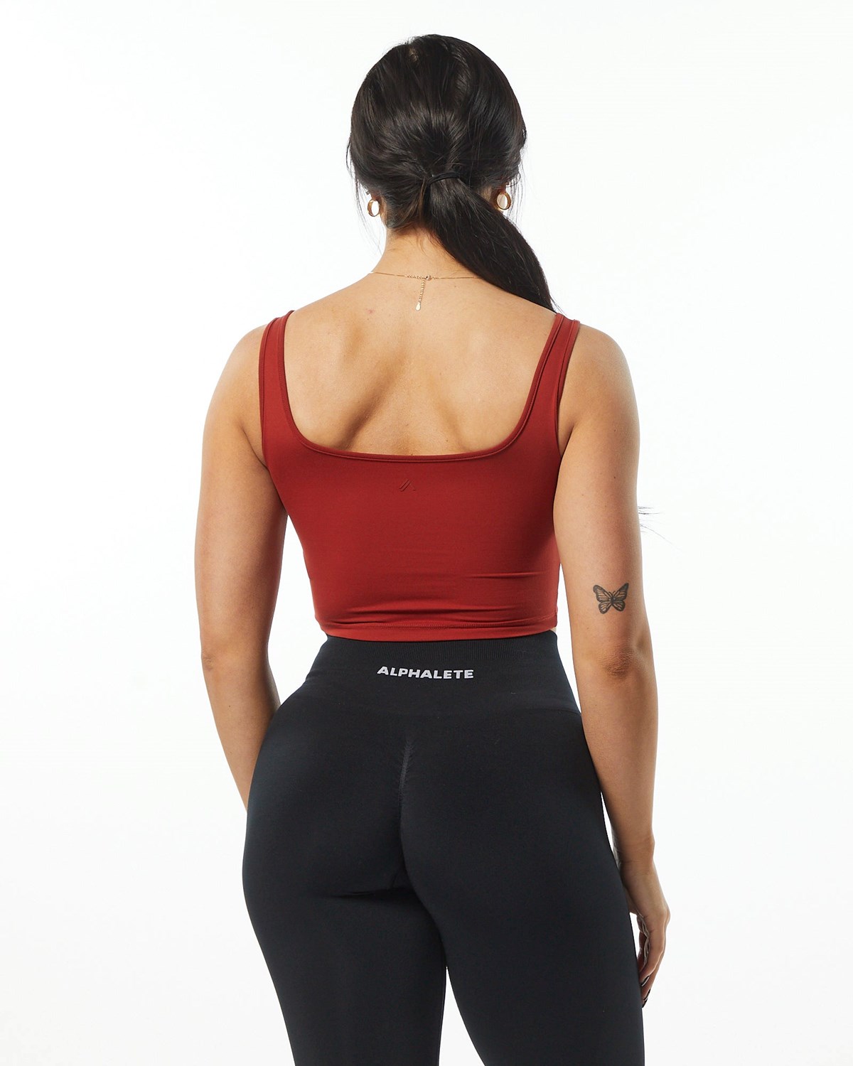 Alphalete Fitted Square Neck Tank Cherry Femme | NTO-26644526