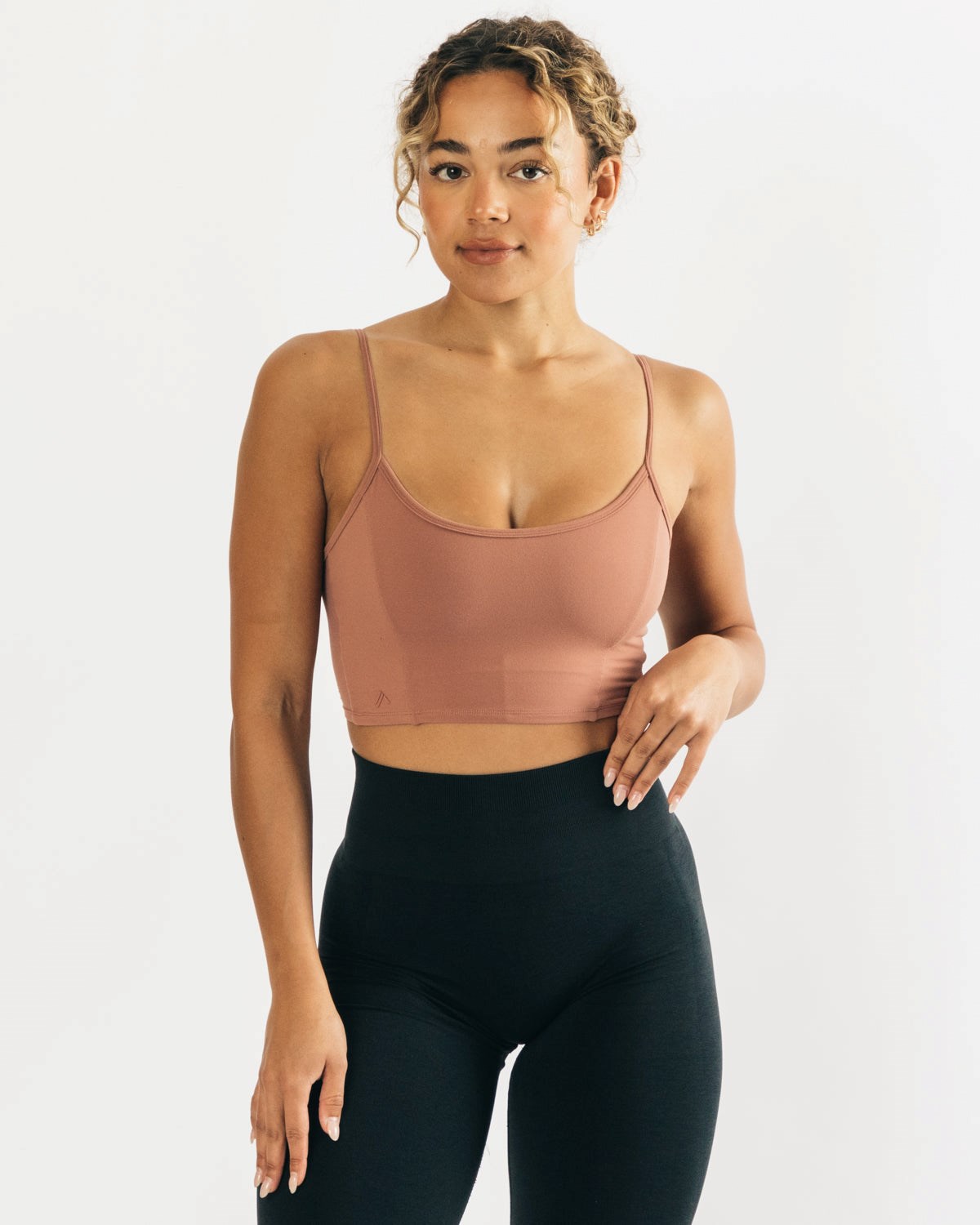 Alphalete Fitted Cropped Tank Blush Femme | UFD-75815206