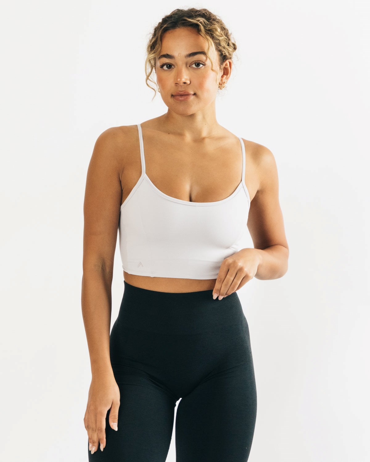 Alphalete Fitted Cropped Tank Argent Femme | WZD-72888448