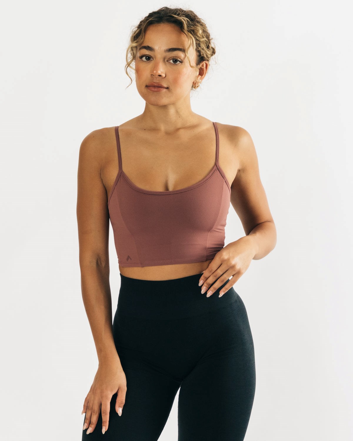 Alphalete Fitted Cropped Tank Mauve Femme | IIG-62790656